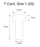 Size 1 T Cards (Premium)