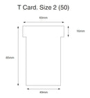 Size 2 T Cards (Premium)