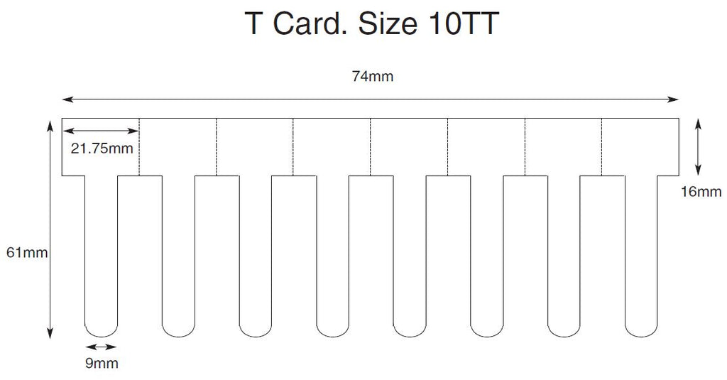 Card 2t Pattern Time Tab T Cards Size 10TT – T Cards Direct