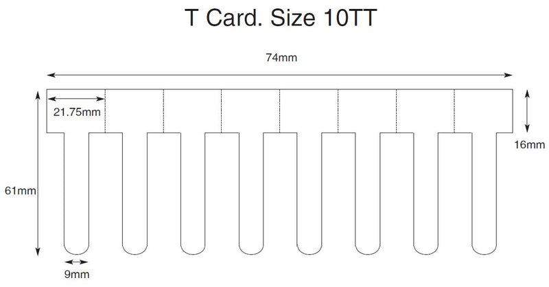 Time Tab T Cards Size 10TT
