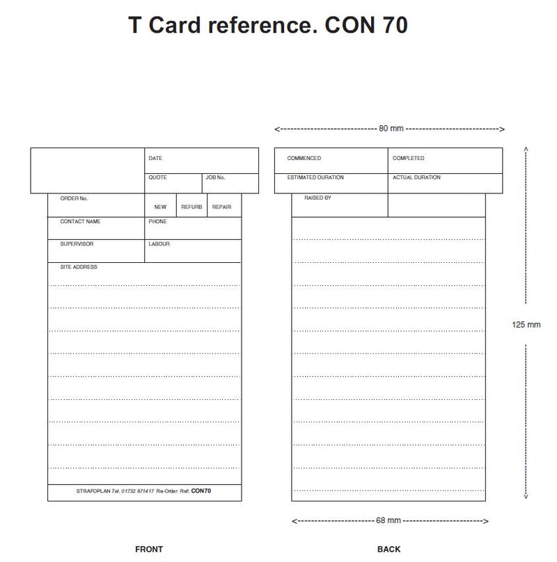Construction T Card Size 70