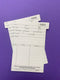 Size 3 Parts T Cards  Ref Parts3 (4 Part) Sequentially Numbered