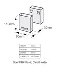 Size 3/70 T Card Storage Holders (Plastic Clip On)