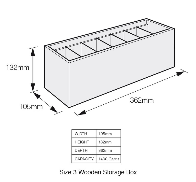 T Card Storage Box Size 3