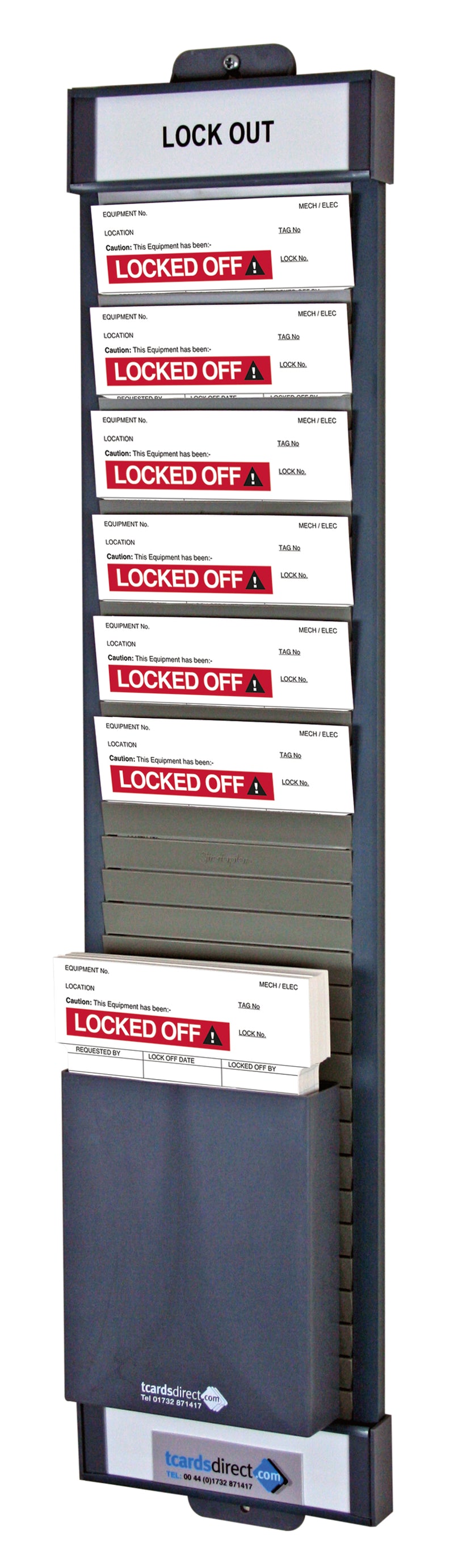 LockOff  T Card Board with Storage Bin